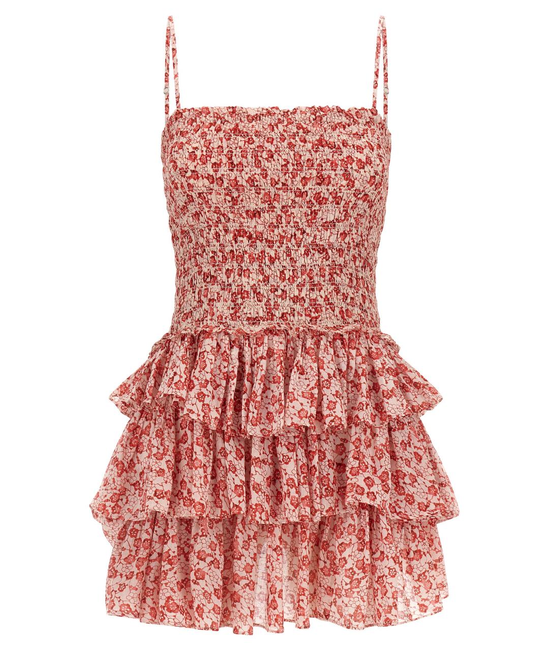 ISABEL MARANT ETOILE Красное хлопковое коктейльное платье, фото 1