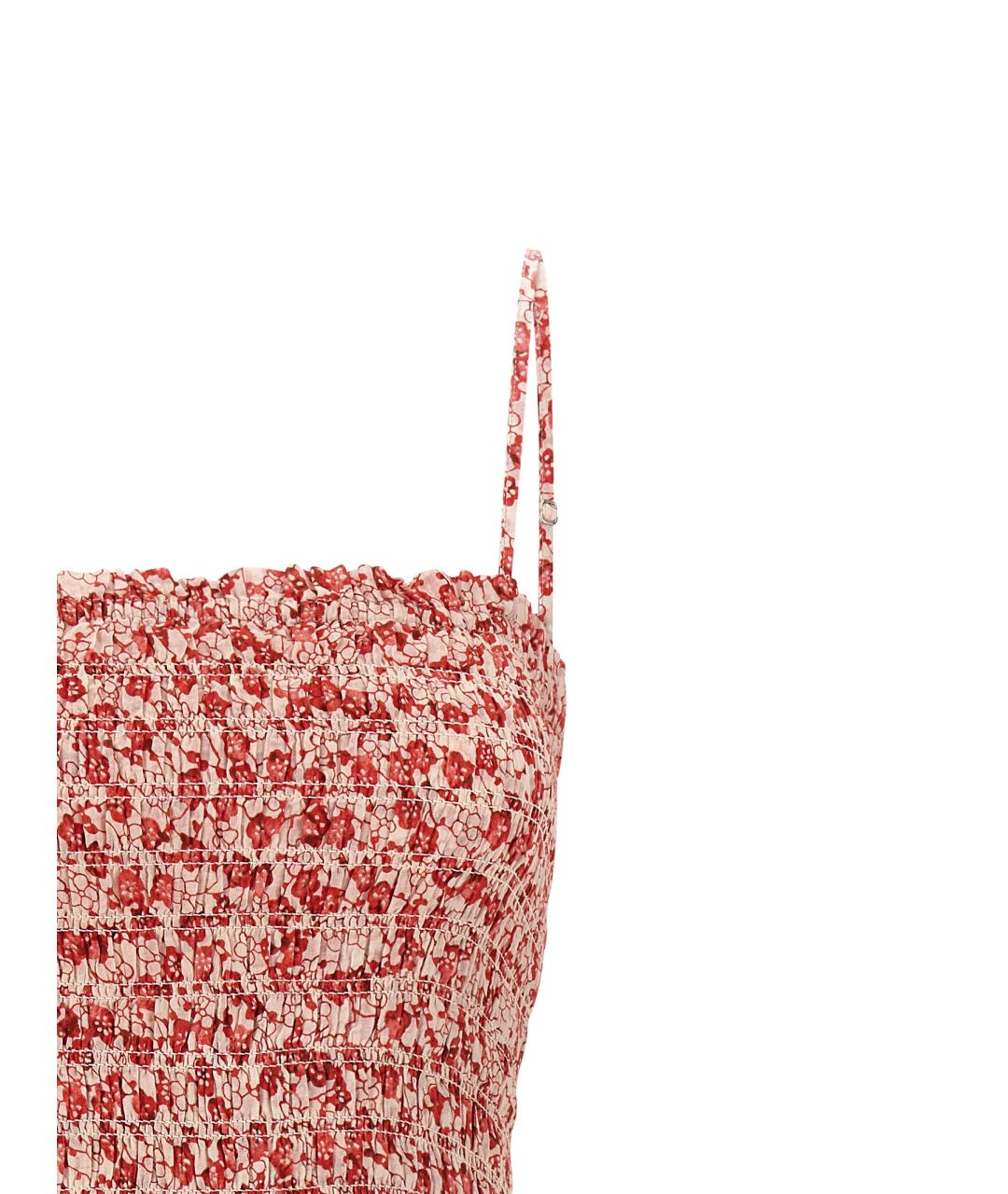 ISABEL MARANT ETOILE Красное хлопковое коктейльное платье, фото 3