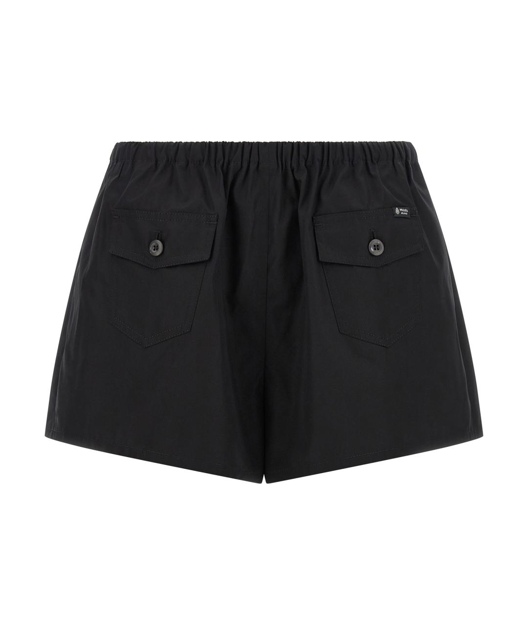 PRADA Черные хлопковые шорты, фото 1