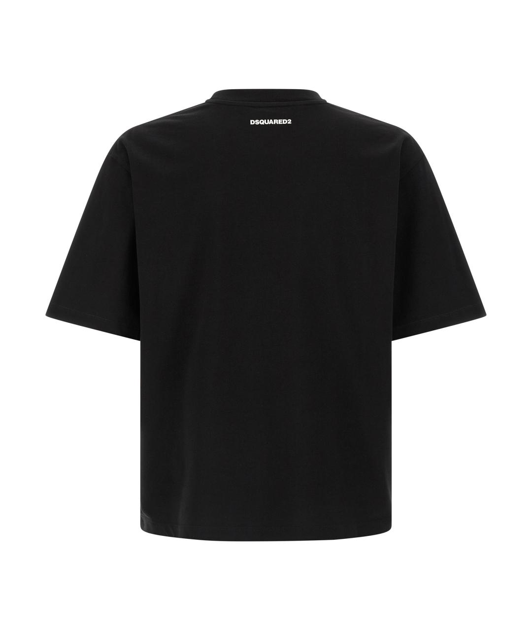 DSQUARED2 Черная хлопковая футболка, фото 2