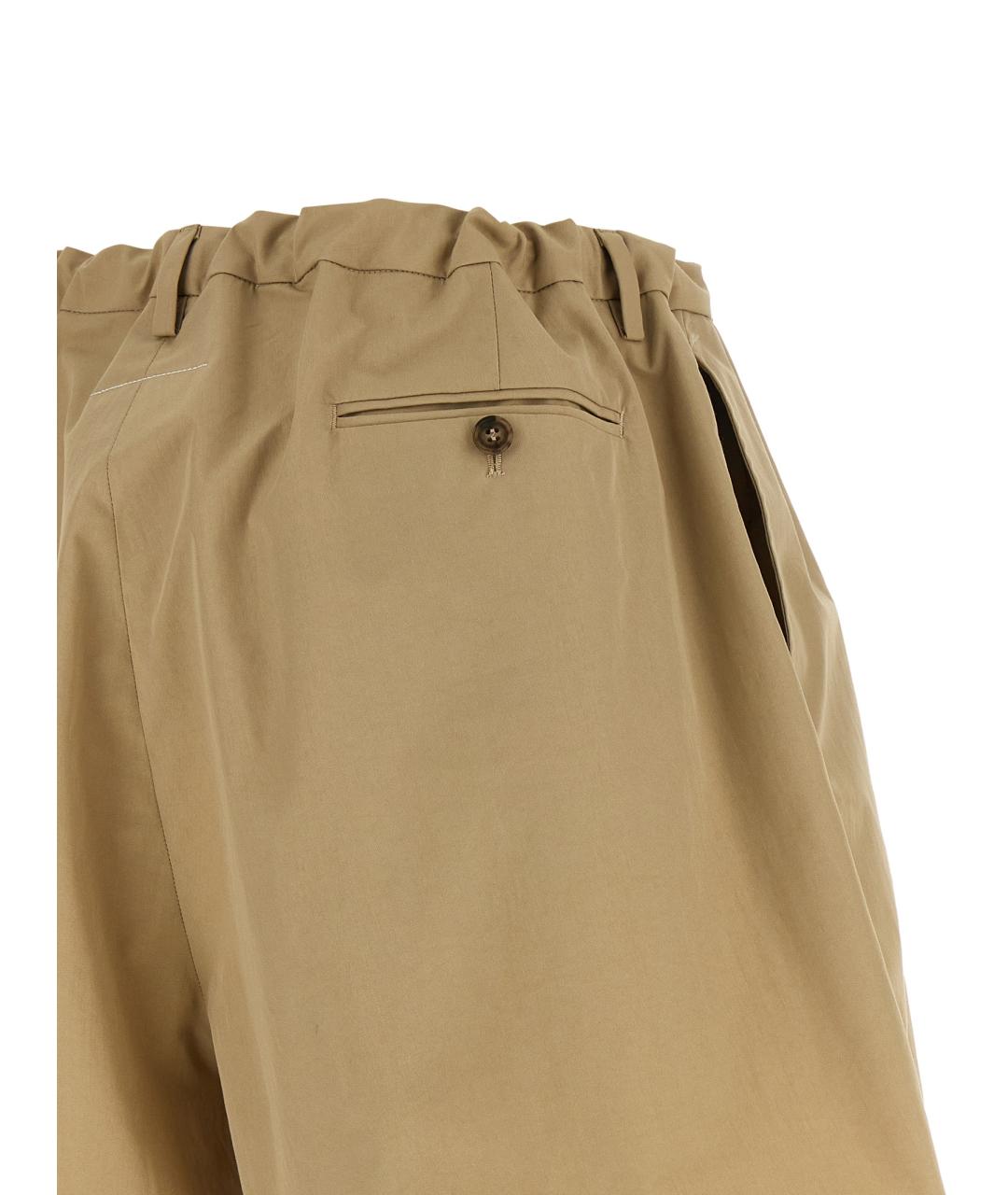 MM6 MAISON MARGIELA Бежевые хлопковые шорты, фото 4