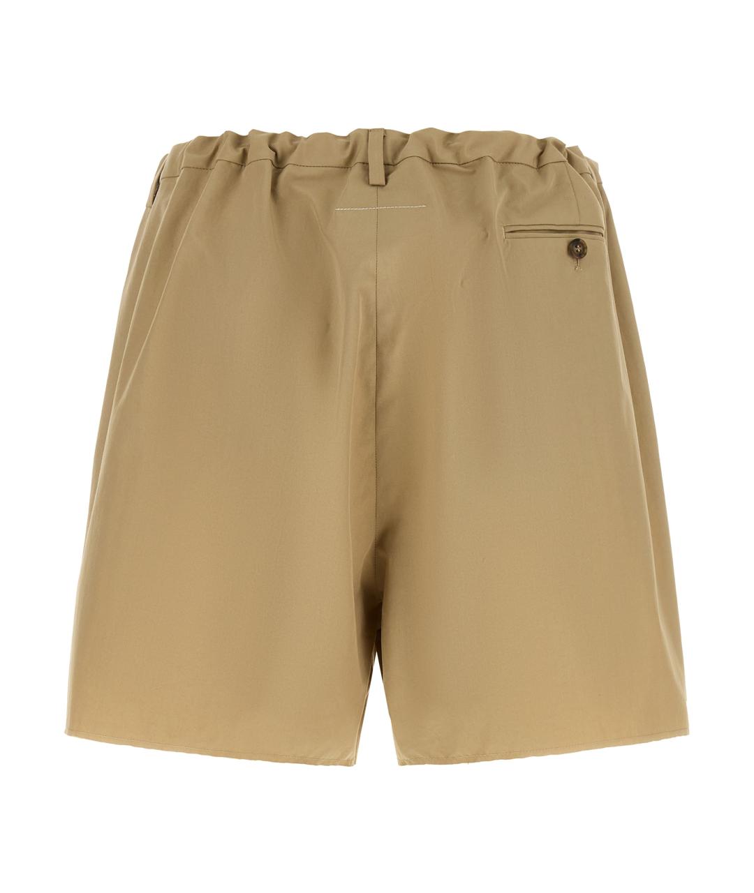 MM6 MAISON MARGIELA Бежевые хлопковые шорты, фото 2