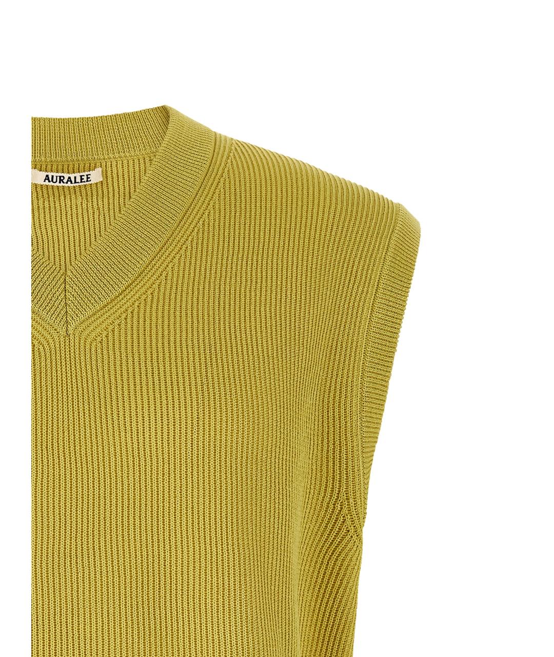 AURALEE Желтая хлопковая жилетка, фото 3