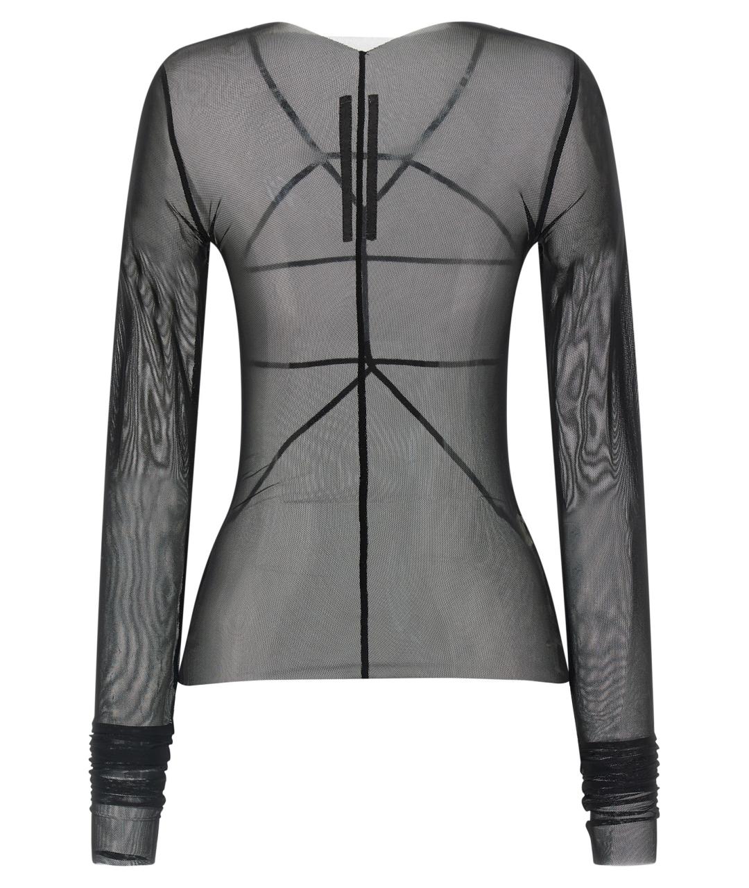 RICK OWENS Черная полиамидовая блузы, фото 2