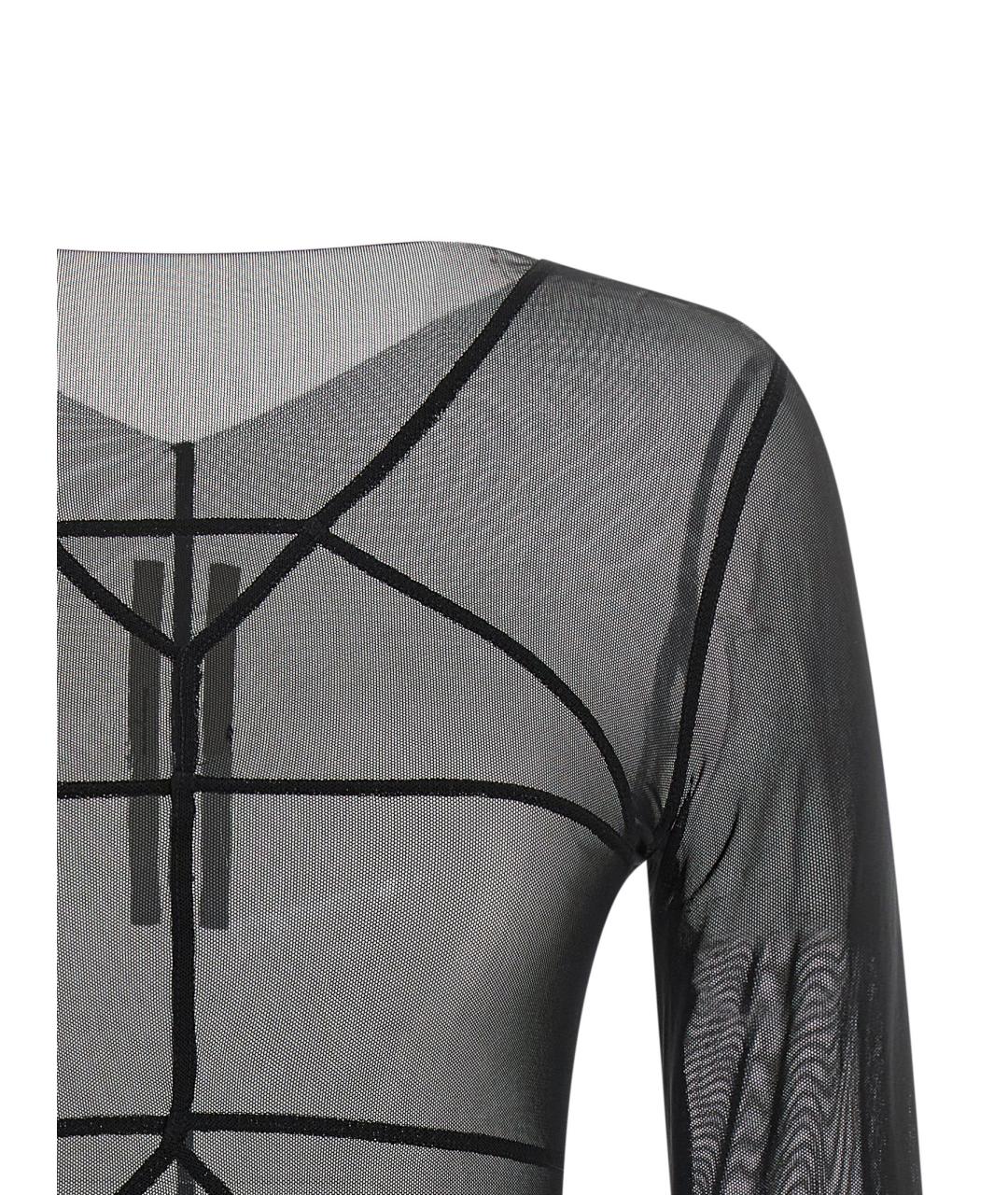 RICK OWENS Черная полиамидовая блузы, фото 3