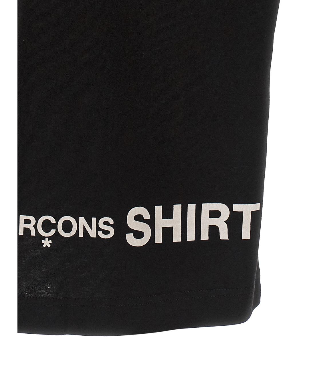 COMME DES GARÇONS SHIRT Черная хлопковая футболка, фото 4