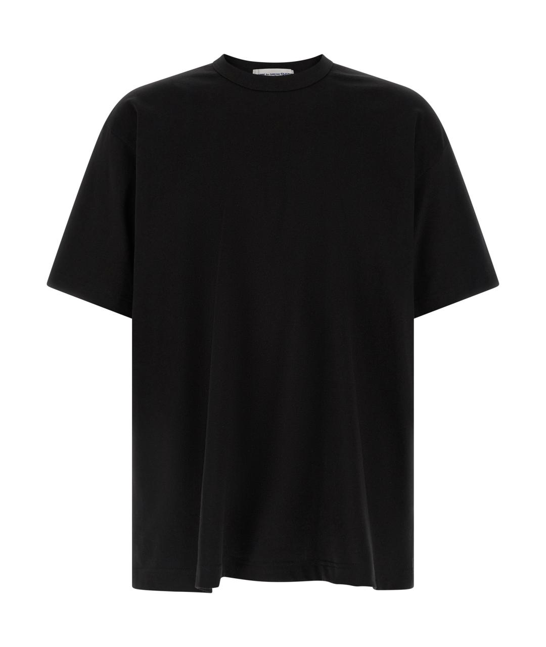 COMME DES GARÇONS SHIRT Черная хлопковая футболка, фото 1