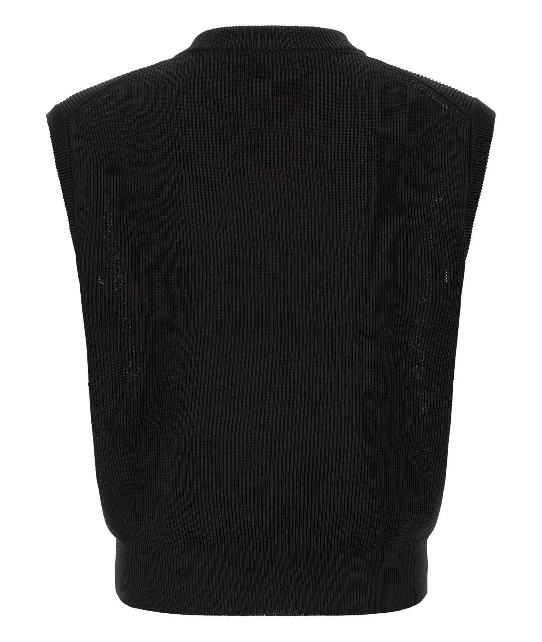 AURALEE Черная хлопковая жилетка, фото 2