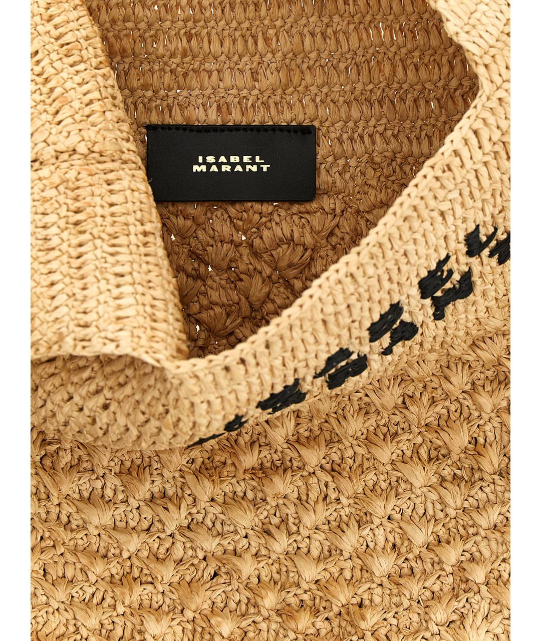 ISABEL MARANT Бежевая пелетеная сумка через плечо, фото 4