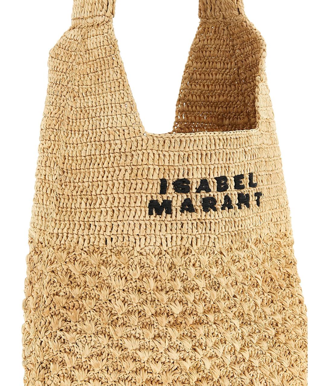 ISABEL MARANT Бежевая пелетеная сумка через плечо, фото 3