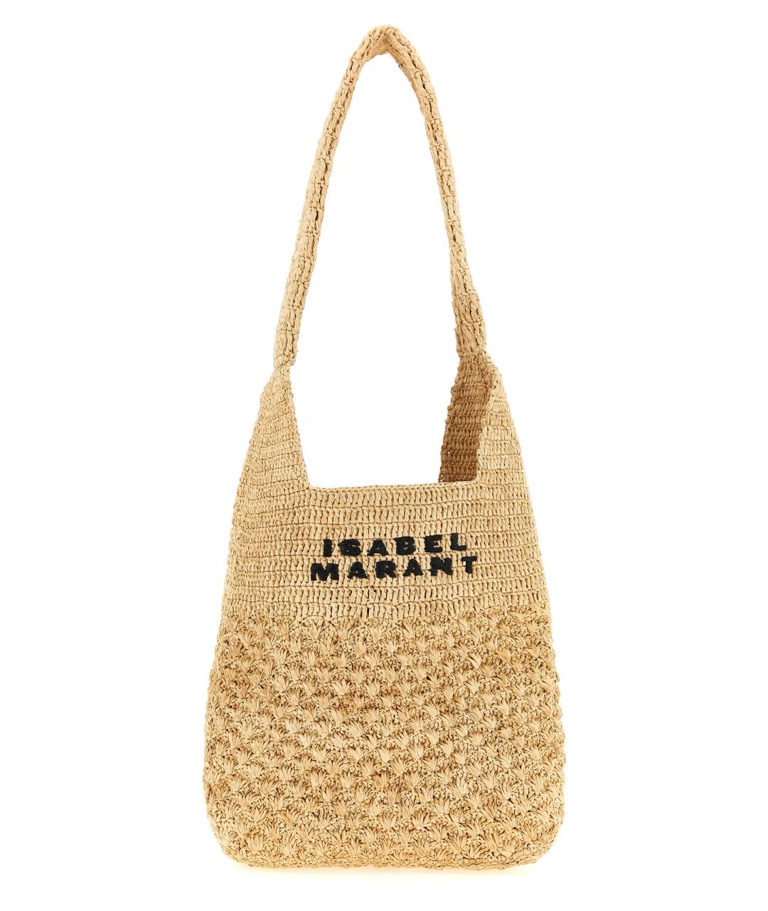 ISABEL MARANT Бежевая пелетеная сумка через плечо, фото 1