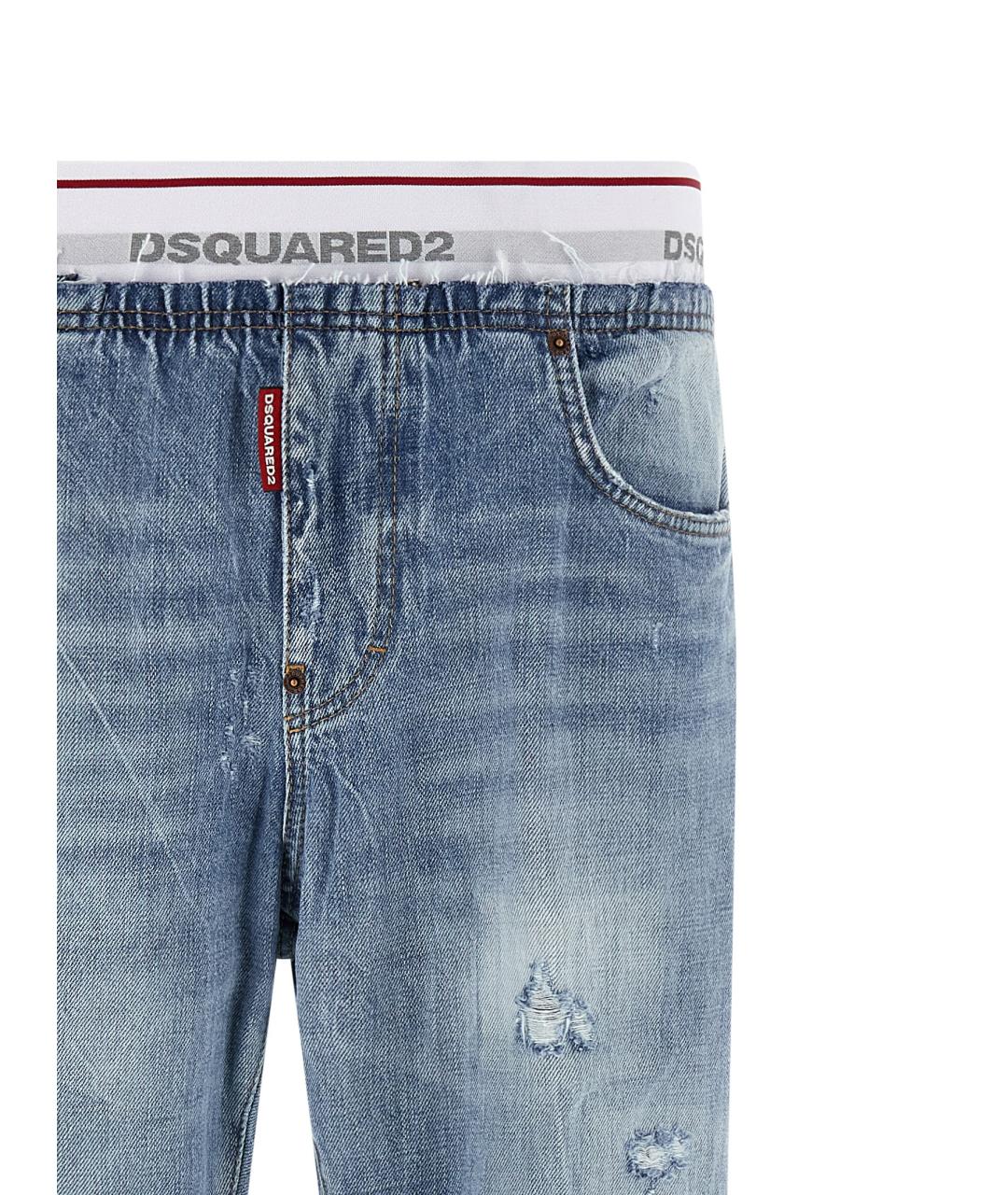 DSQUARED2 Голубые хлопковые джинсы, фото 3