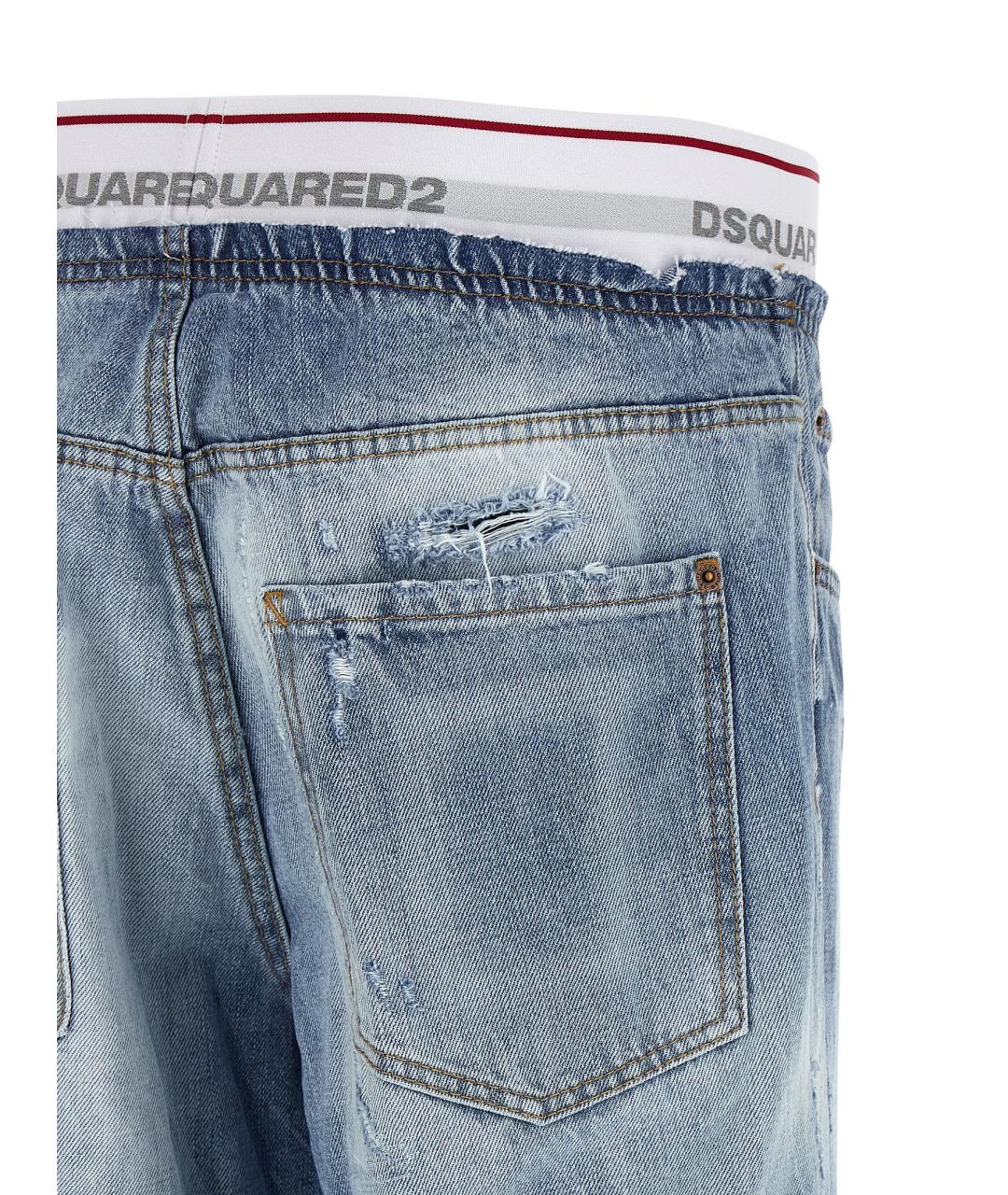 DSQUARED2 Голубые хлопковые джинсы, фото 4