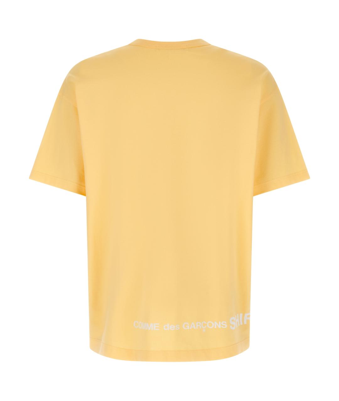 COMME DES GARÇONS SHIRT Оранжевая хлопковая футболка, фото 2