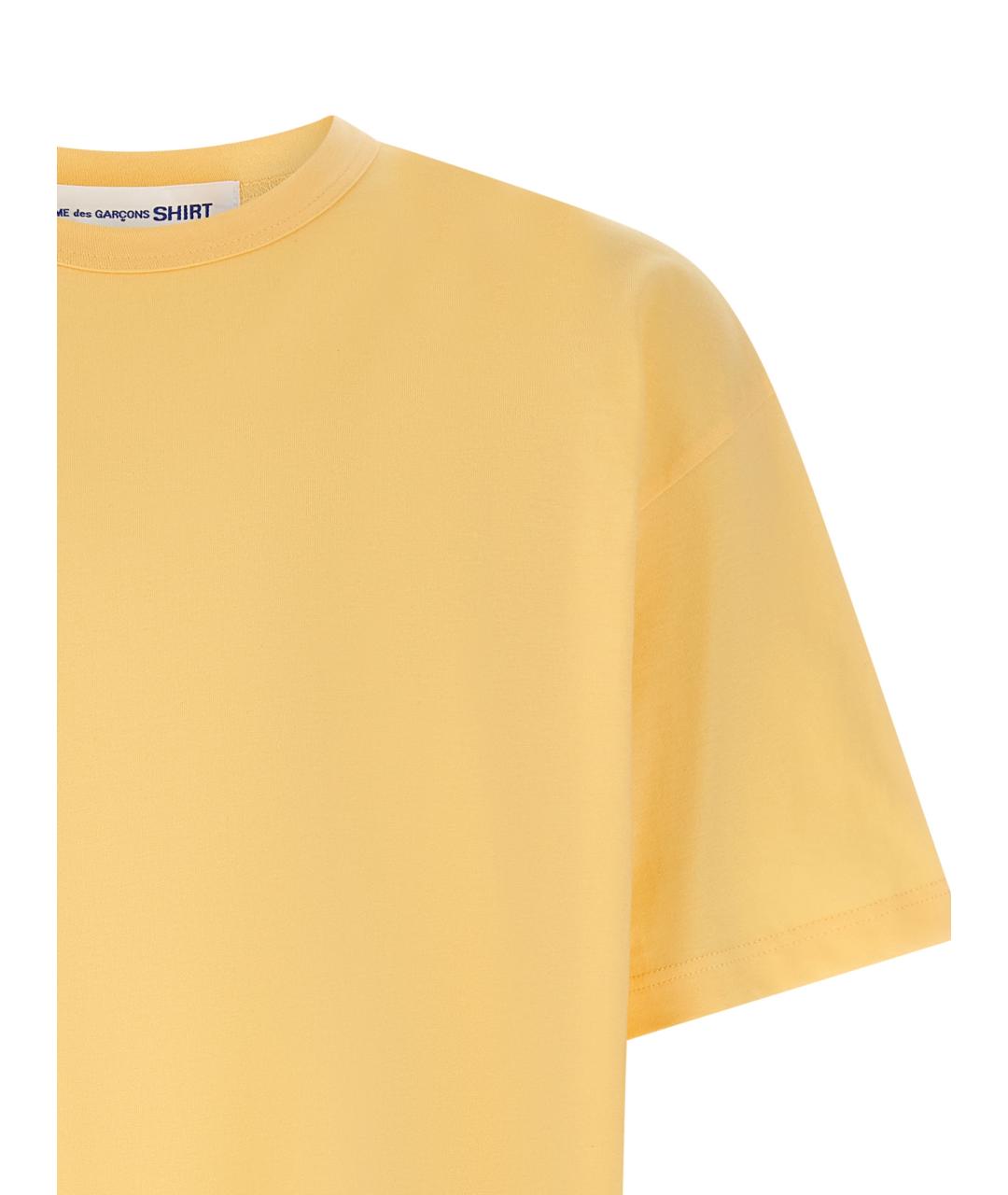 COMME DES GARÇONS SHIRT Оранжевая хлопковая футболка, фото 3