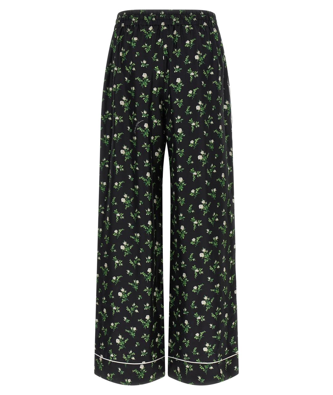 DOLCE&GABBANA Черные шелковые прямые брюки, фото 2