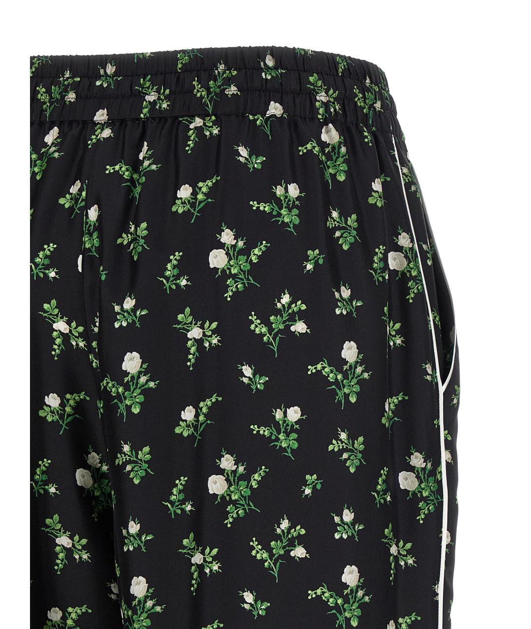 DOLCE&GABBANA Черные шелковые прямые брюки, фото 5