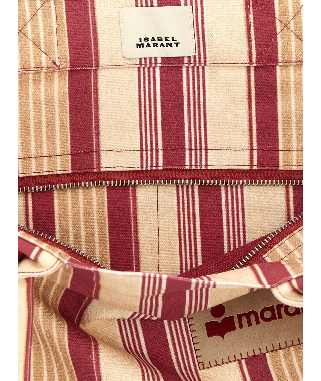 ISABEL MARANT Красная хлопковая сумка тоут, фото 4