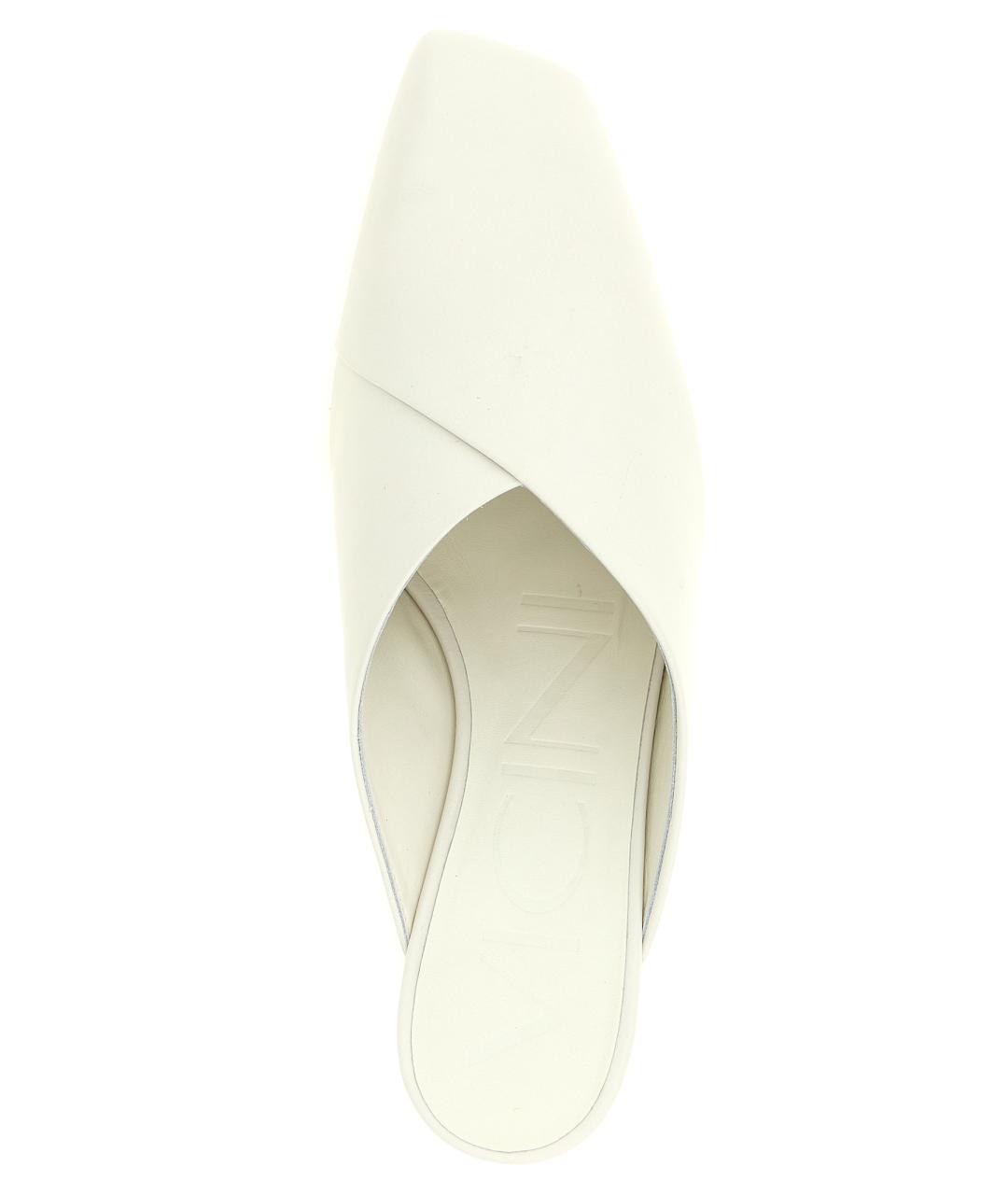 VICINI Белые кожаные мюли, фото 4