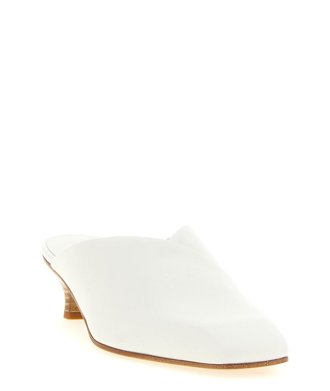 VICINI Белые кожаные мюли, фото 2