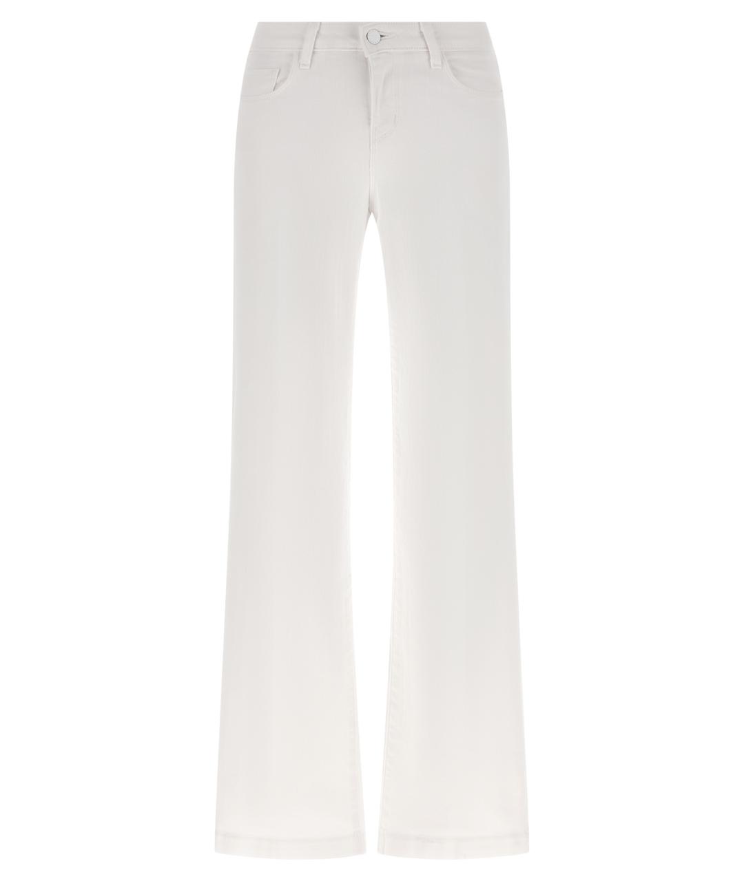L'AGENCE Белые хлопковые прямые джинсы, фото 1