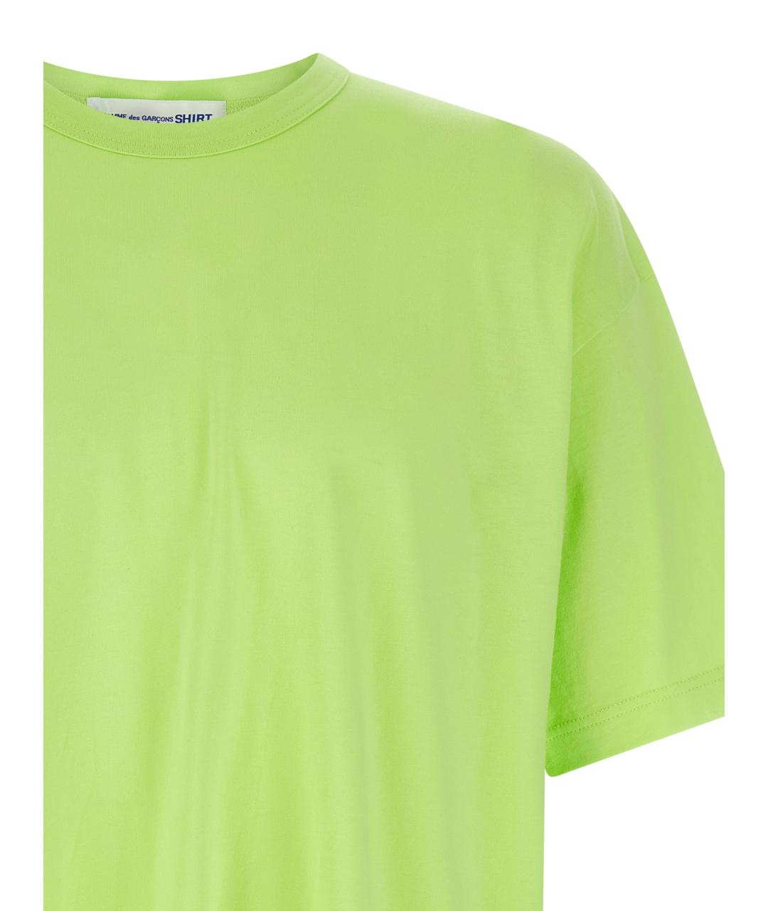 COMME DES GARÇONS SHIRT Зеленая хлопковая футболка, фото 3