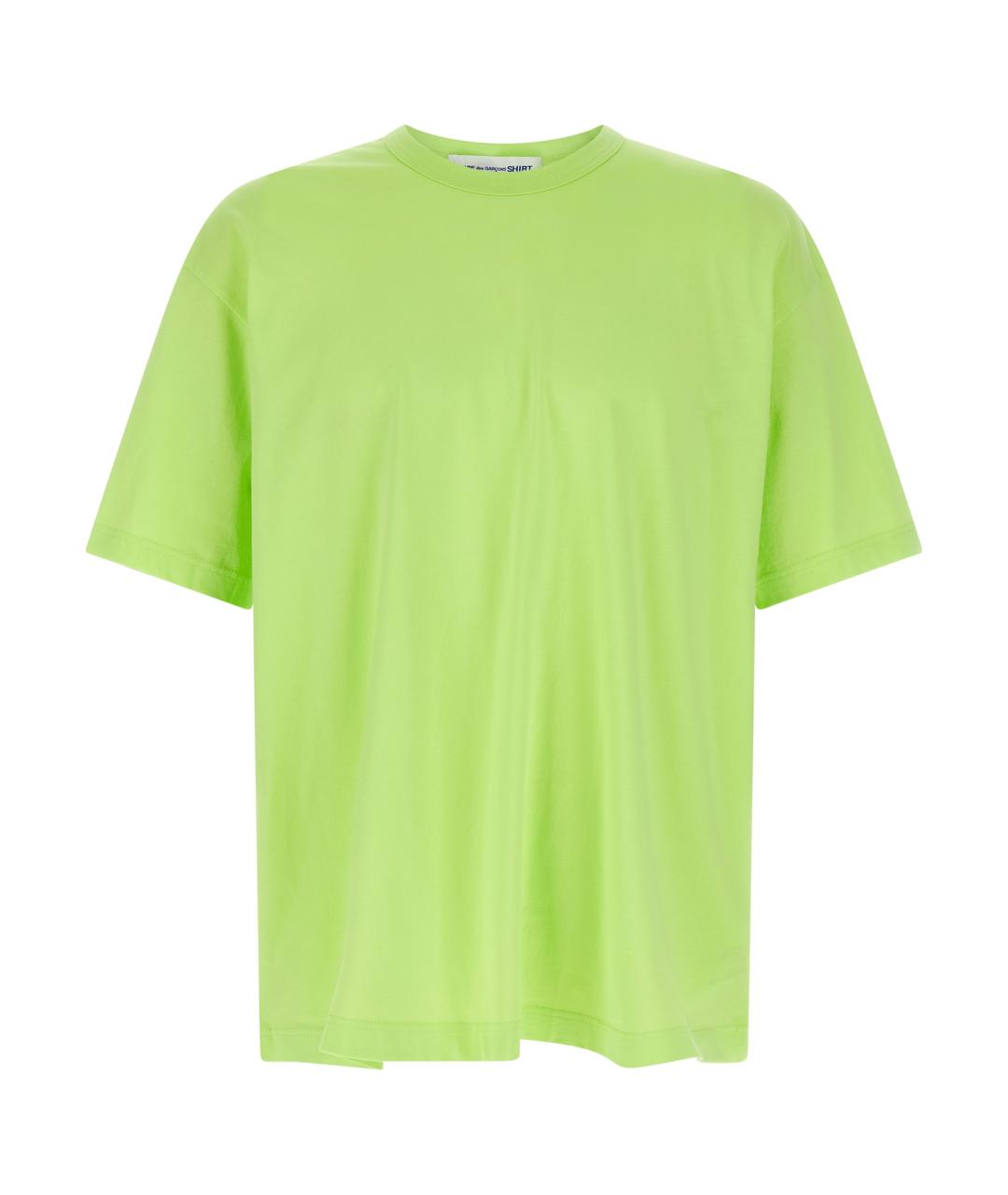 COMME DES GARÇONS SHIRT Зеленая хлопковая футболка, фото 1