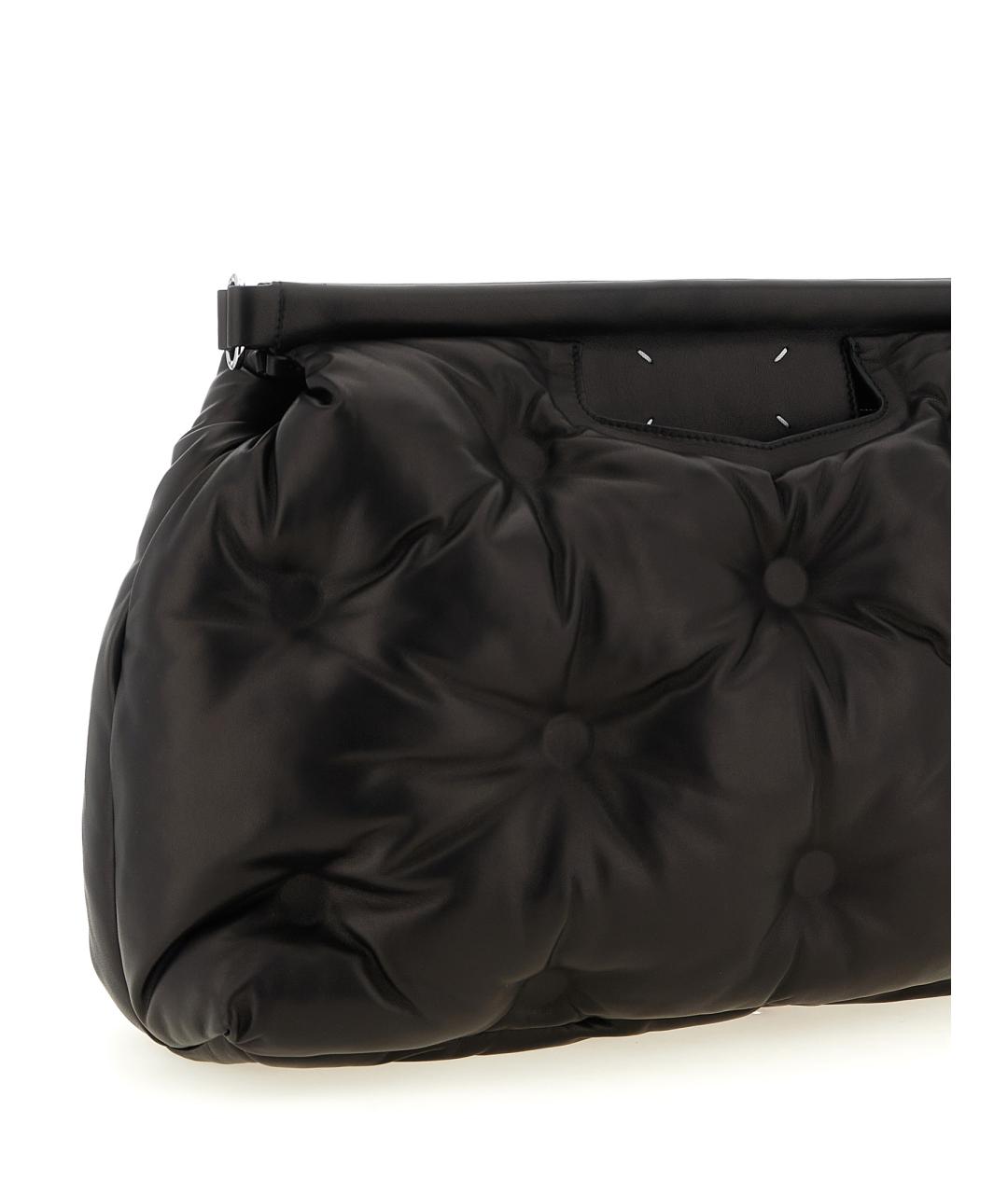 MAISON MARGIELA Черная кожаная сумка через плечо, фото 3