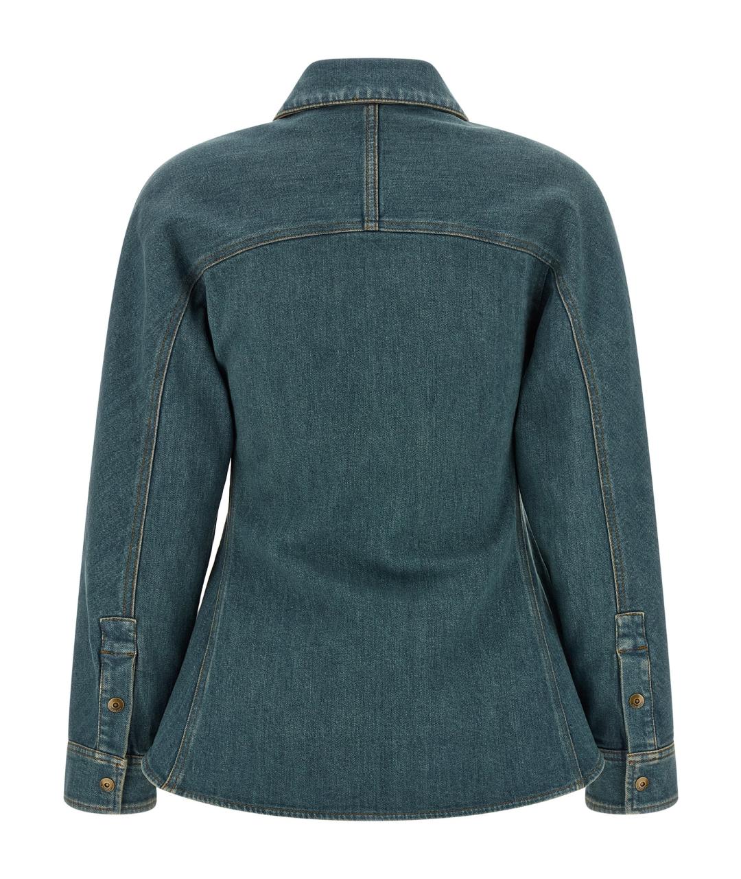 BURBERRY Синяя хлопковая рубашка, фото 2