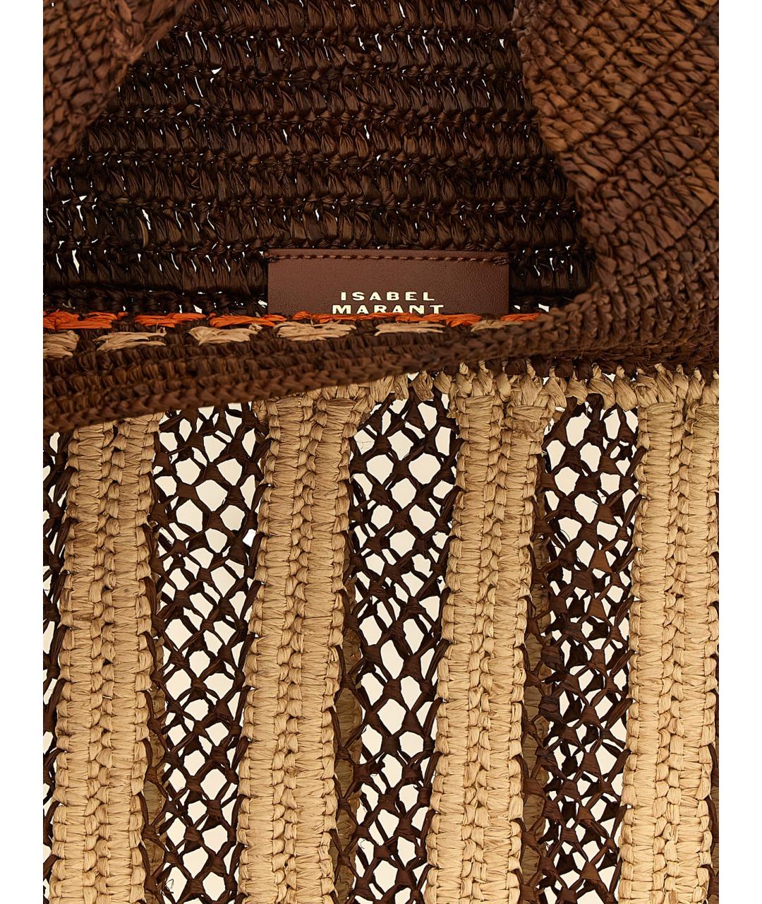 ISABEL MARANT Коричневая пелетеная сумка через плечо, фото 4