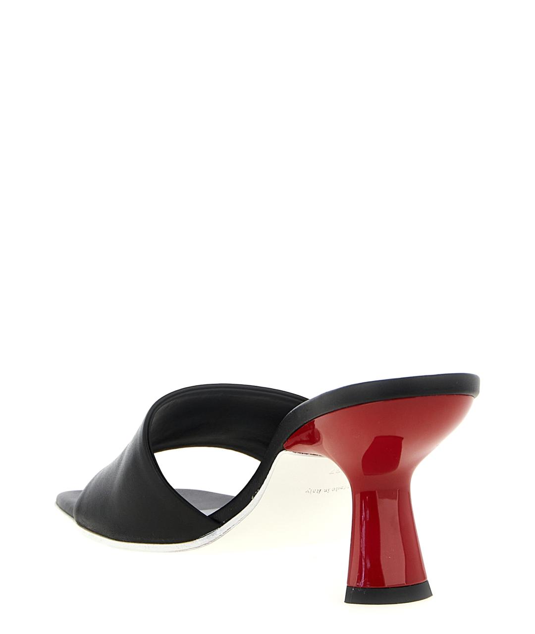 VICINI Черные кожаные мюли, фото 3