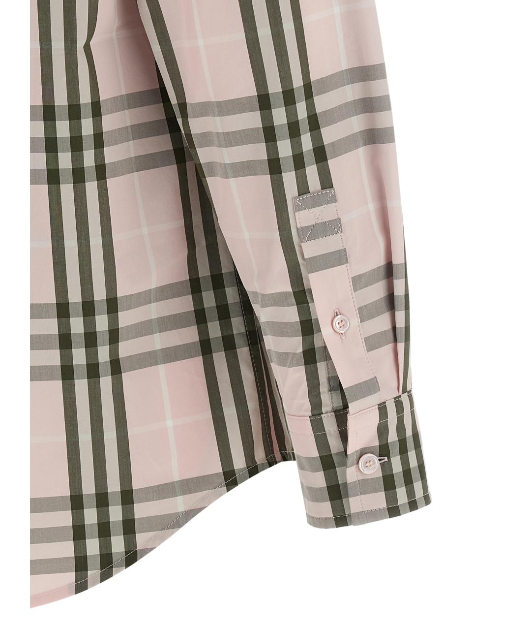 BURBERRY Розовая хлопковая рубашка, фото 4