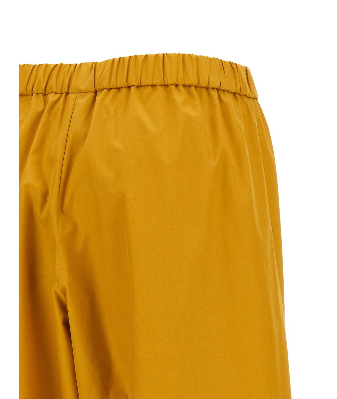 FABIANA FILIPPI Желтые хлопковые брюки широкие, фото 4
