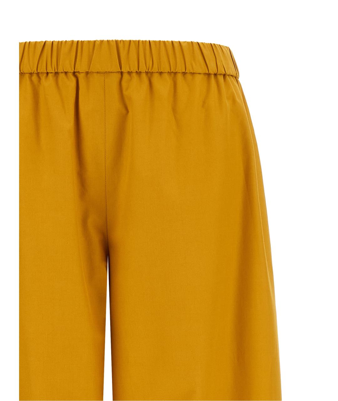 FABIANA FILIPPI Желтые хлопковые брюки широкие, фото 3