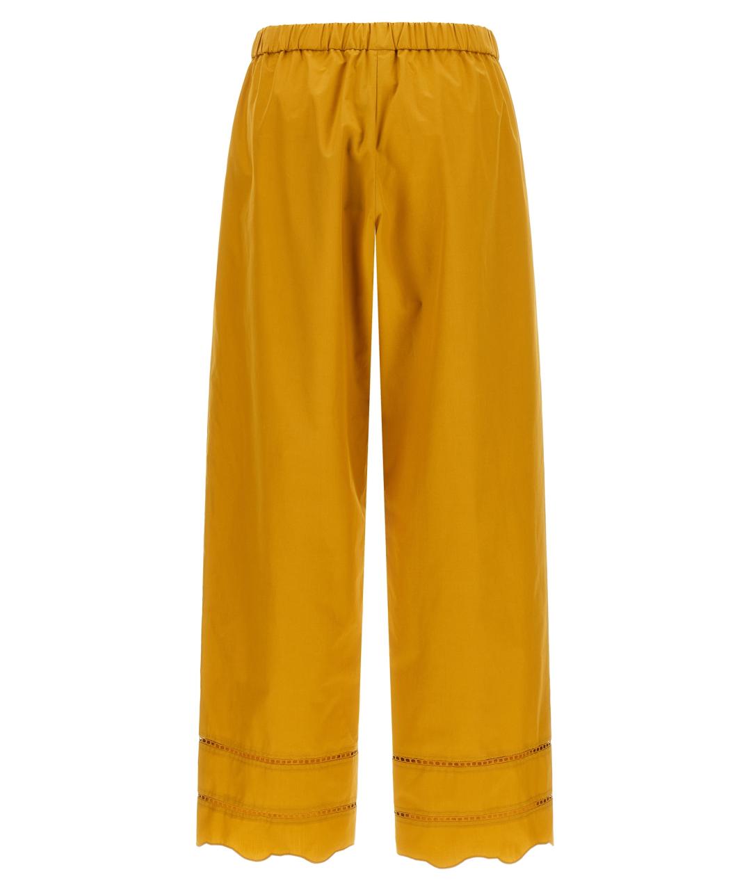 FABIANA FILIPPI Желтые хлопковые брюки широкие, фото 2