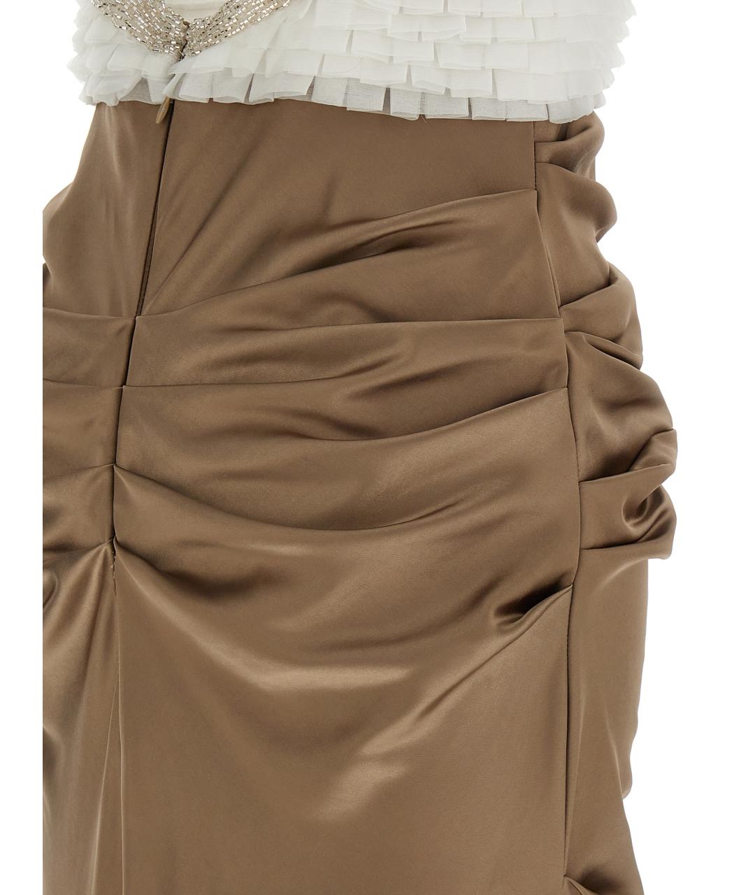 ELISABETTA FRANCHI Мульти полиэстеровое коктейльное платье, фото 4