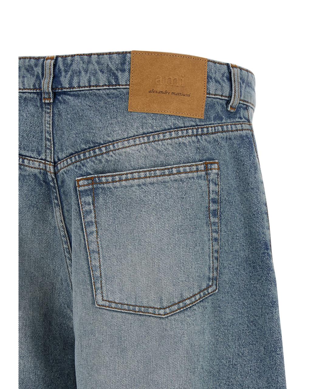 Ami Paris Синие хлопковые шорты, фото 4