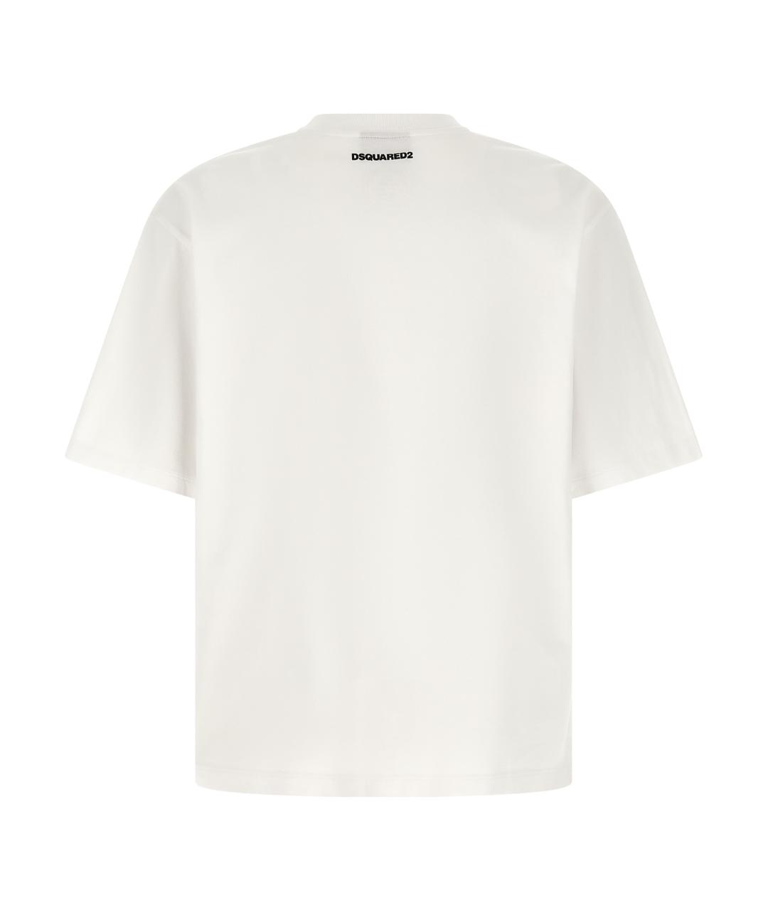 DSQUARED2 Белая хлопковая футболка, фото 2