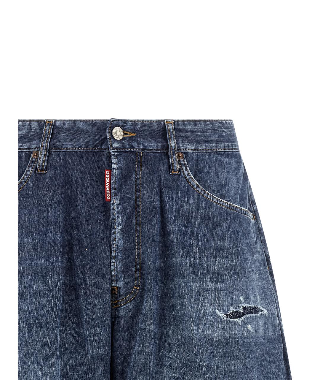 DSQUARED2 Синие хлопковые шорты, фото 3