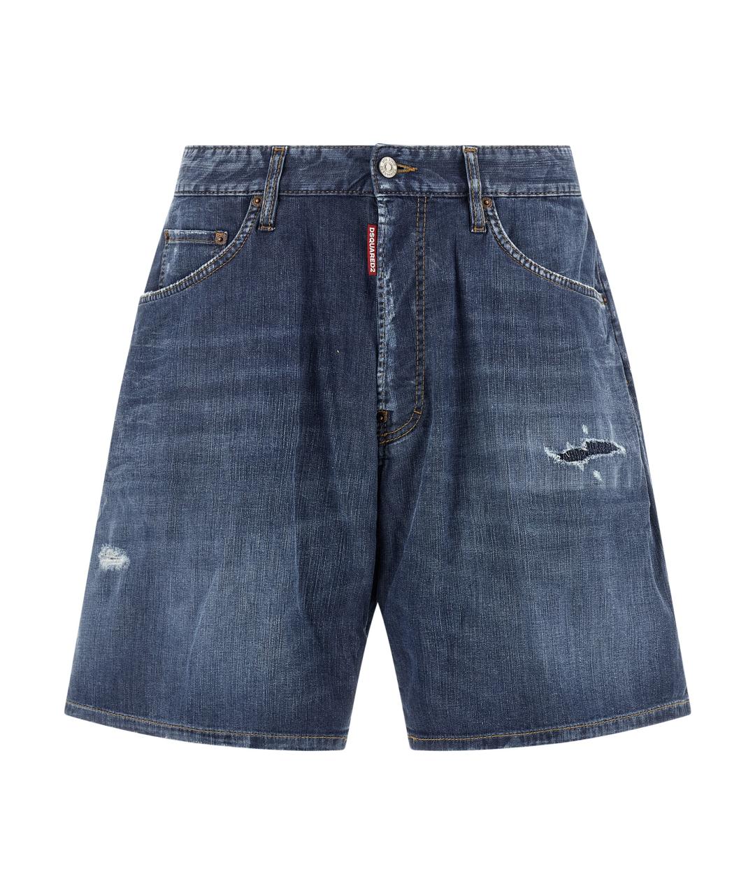 DSQUARED2 Синие хлопковые шорты, фото 1