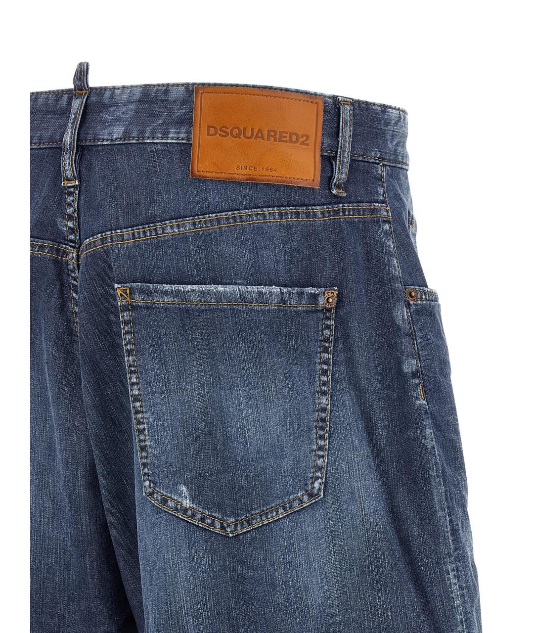 DSQUARED2 Синие хлопковые шорты, фото 4