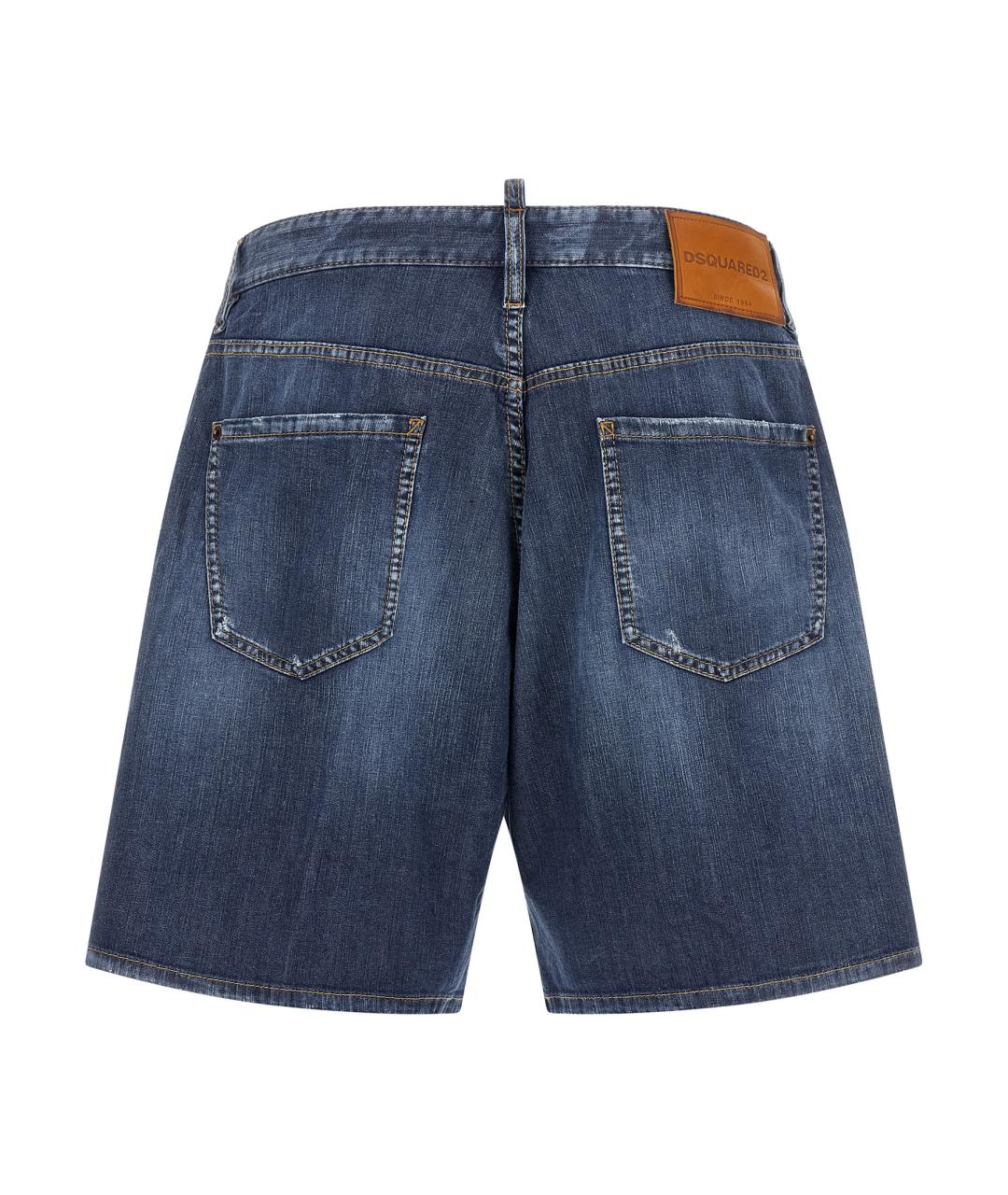 DSQUARED2 Синие хлопковые шорты, фото 2