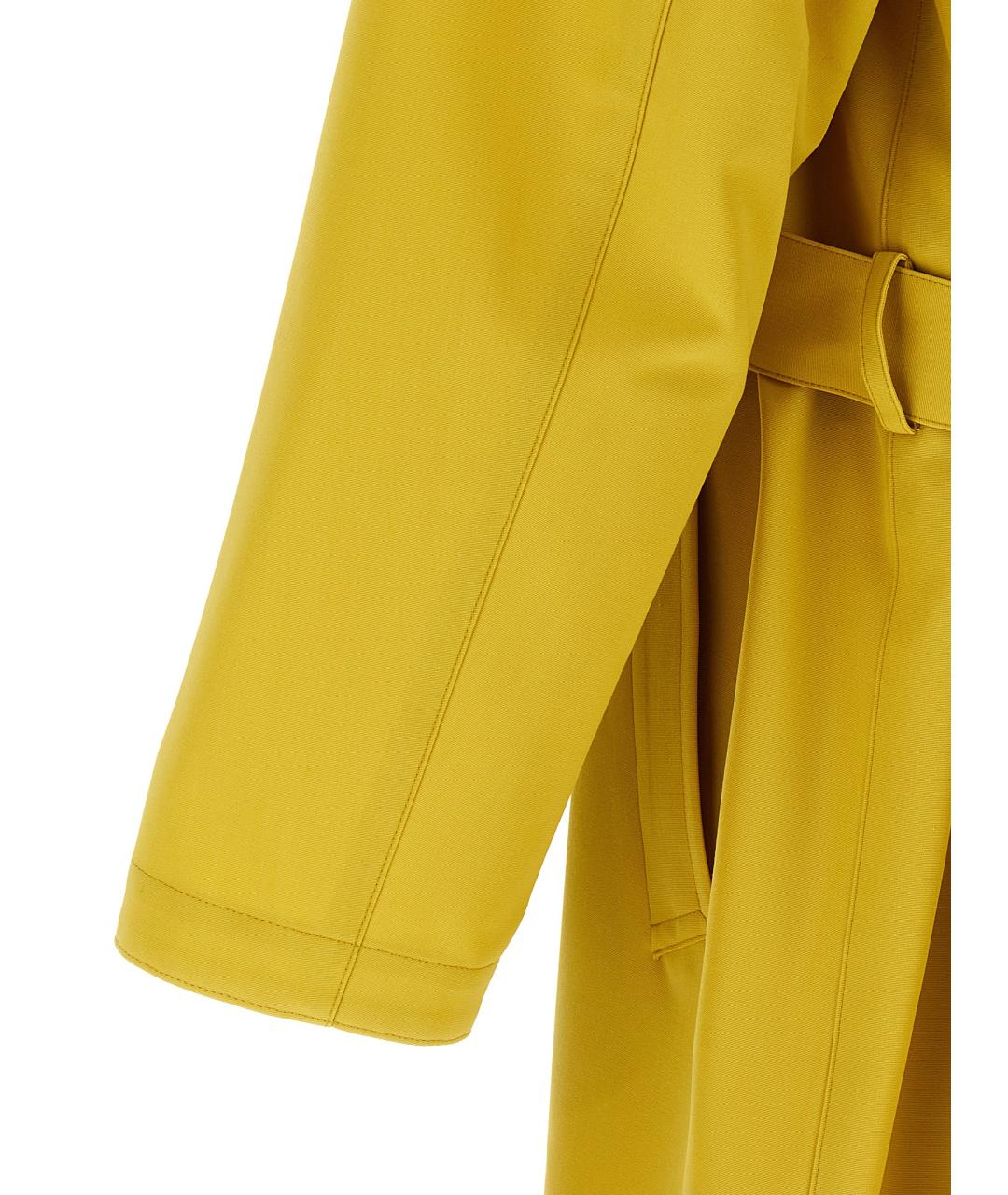 AURALEE Желтый шерстяной тренч / плащ, фото 4