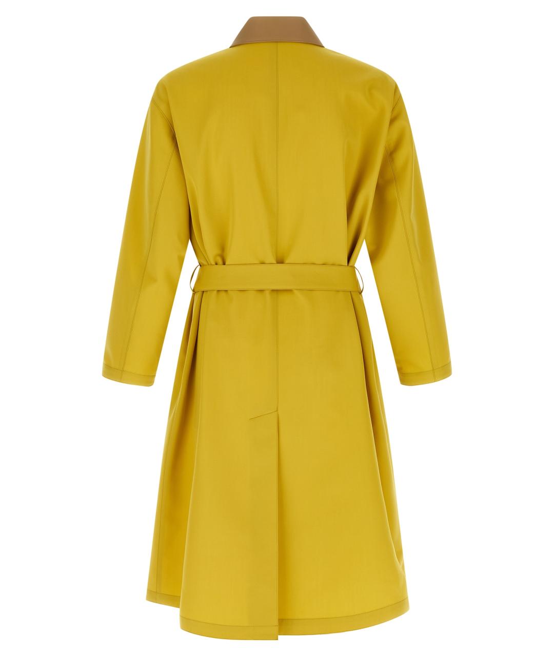 AURALEE Желтый шерстяной тренч / плащ, фото 2