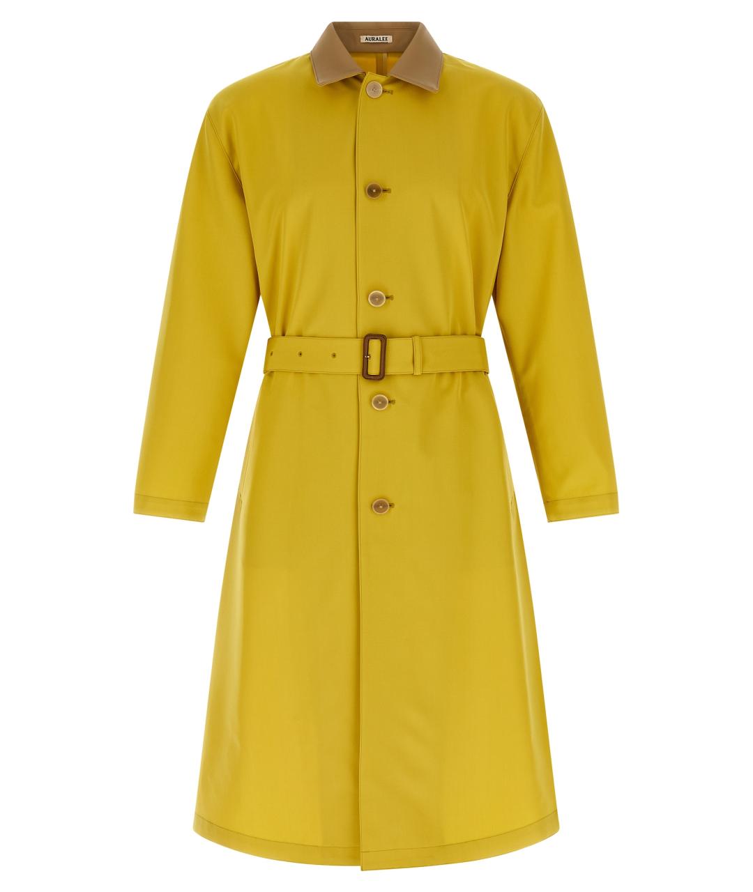 AURALEE Желтый шерстяной тренч / плащ, фото 1