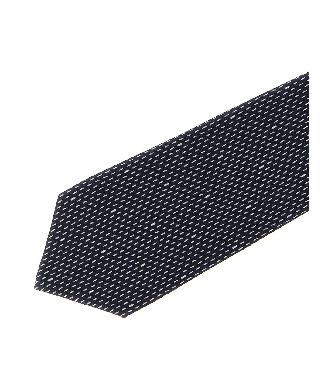 SAINT LAURENT Темно-синий шелковый галстук, фото 3