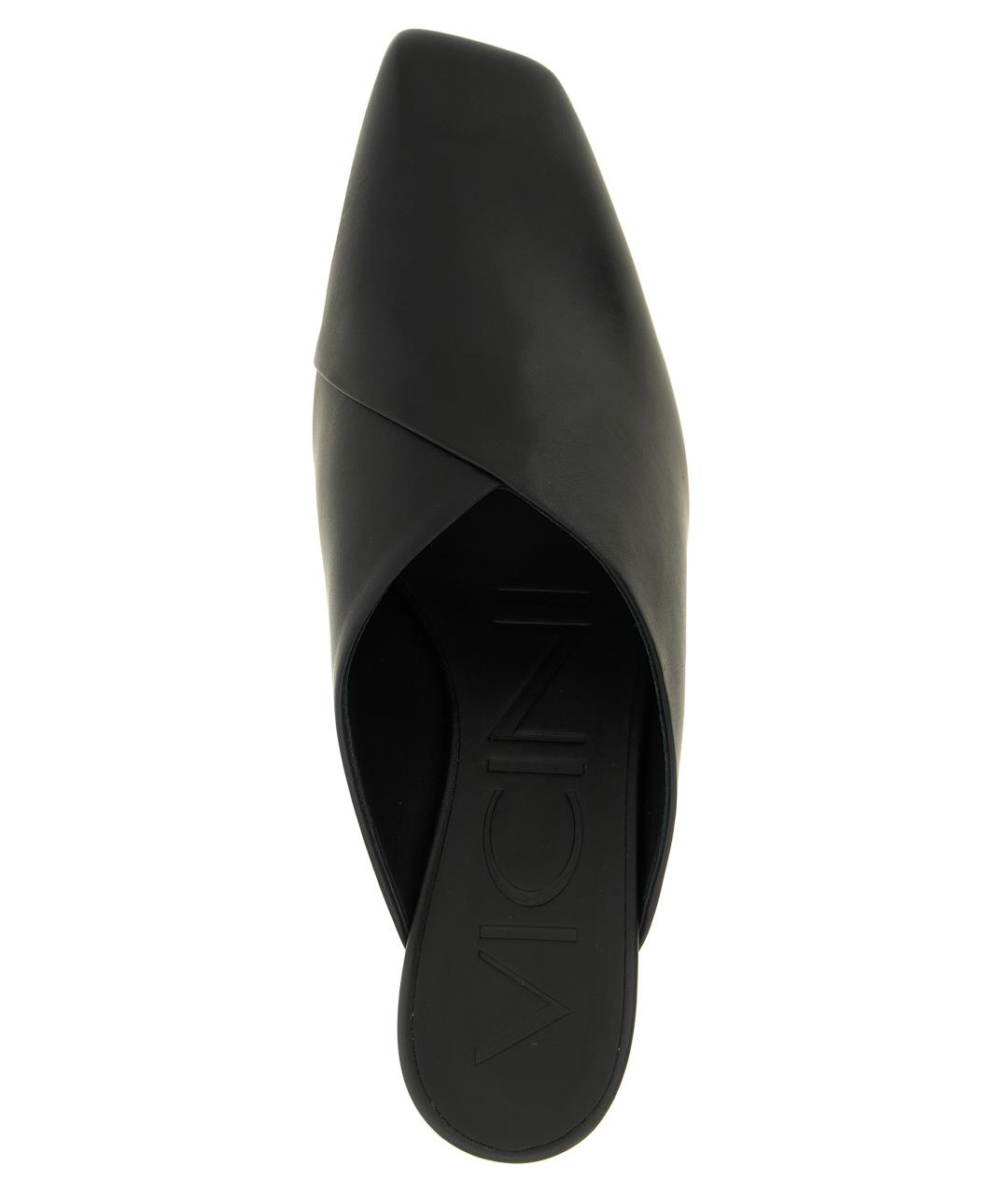 VICINI Черные кожаные мюли, фото 4