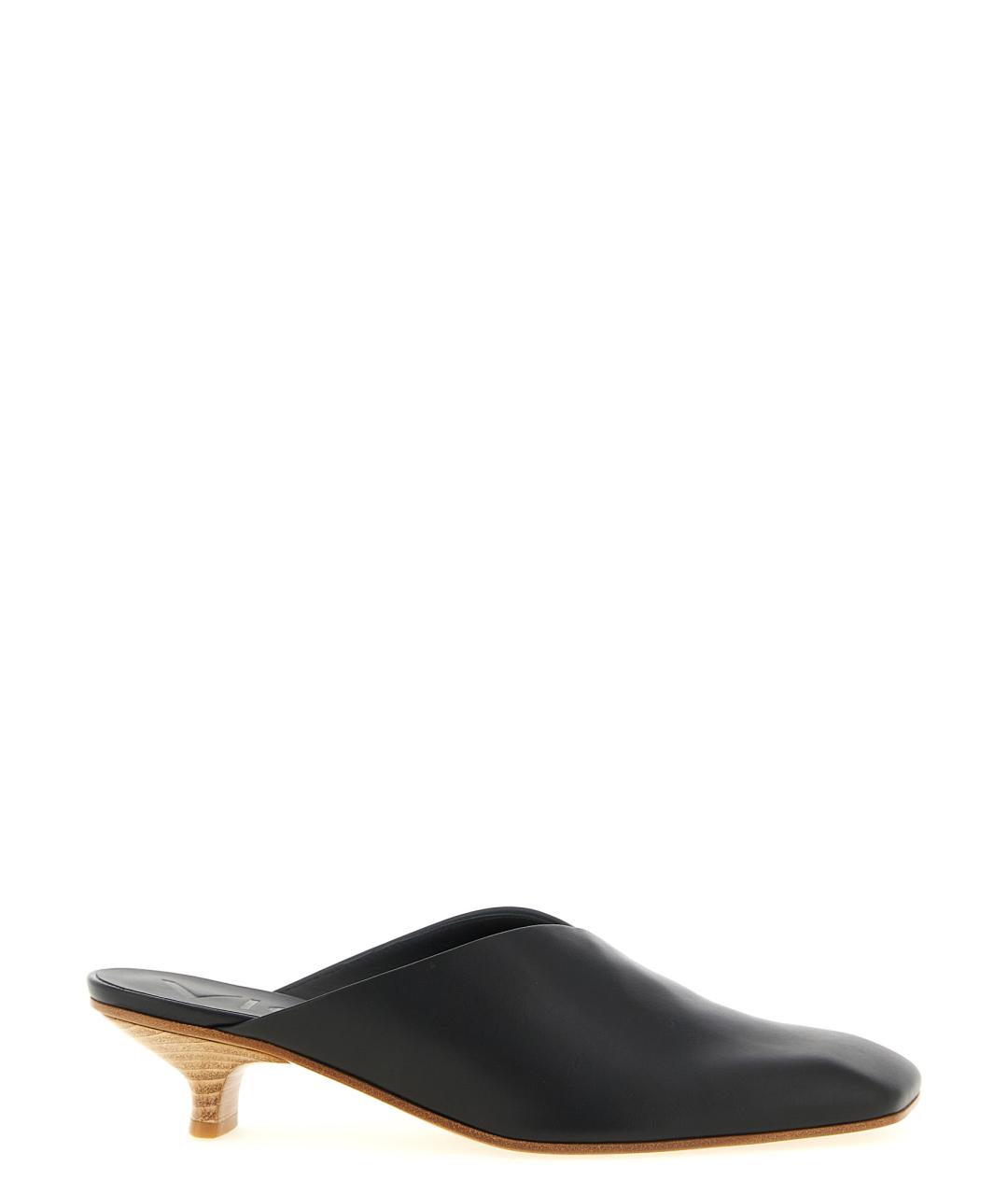 VICINI Черные кожаные мюли, фото 1