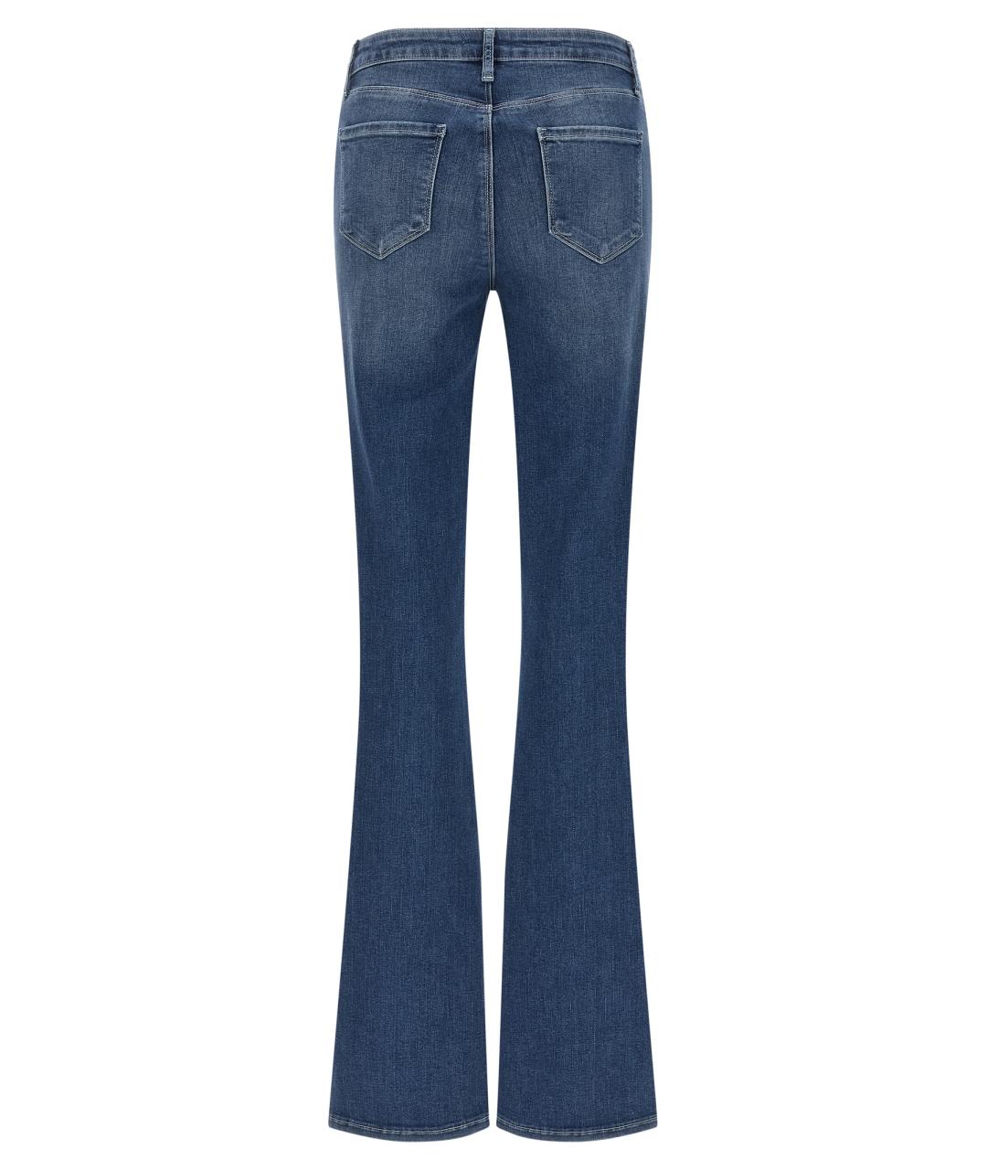 L'AGENCE Синие хлопковые джинсы клеш, фото 2