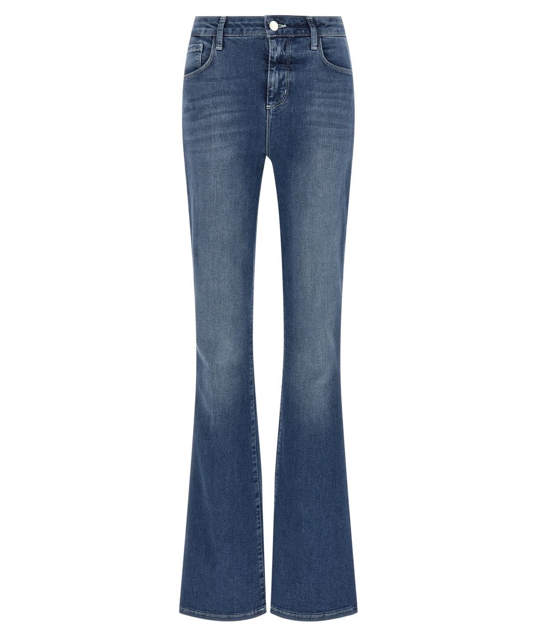 L'AGENCE Синие хлопковые джинсы клеш, фото 1